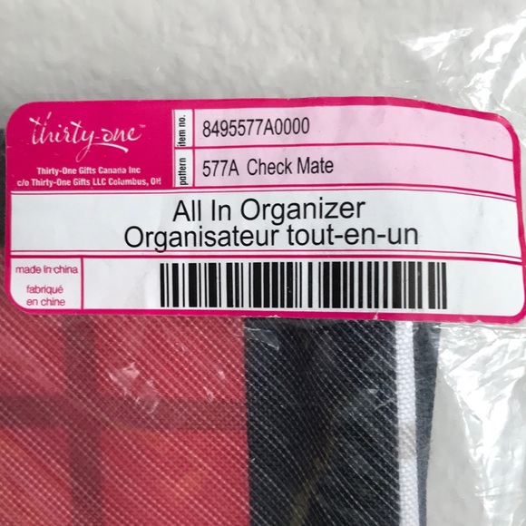 Thirty-One Red and Black Plaid Tote Bag - Picture 4 of 5